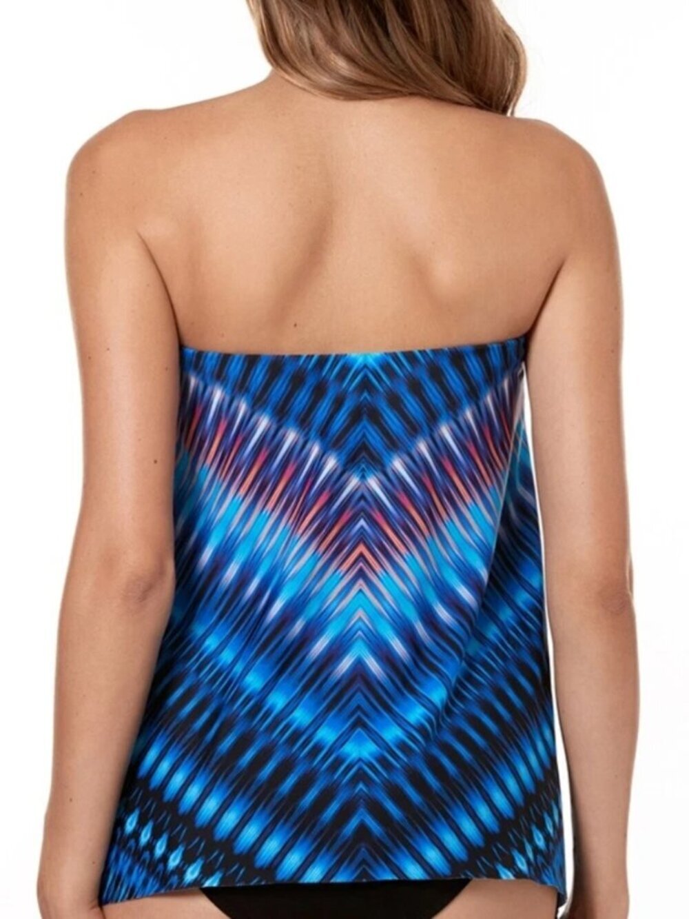 Miraclesuit Swimsuit Tankini Marrakech Underwire Bandini Strapless Blue SZ 8 NWT - Picture 2 of 10